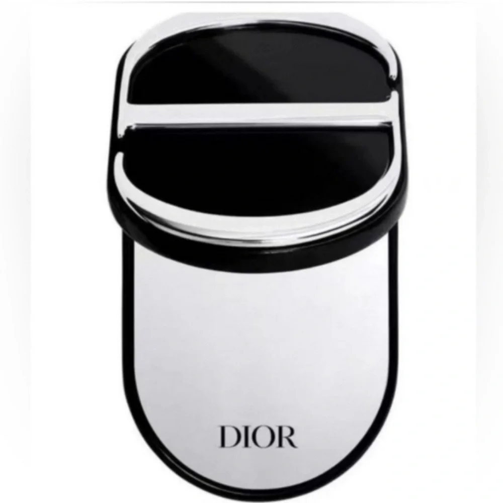 Dior Black and Silver Phone Stand + Mirror